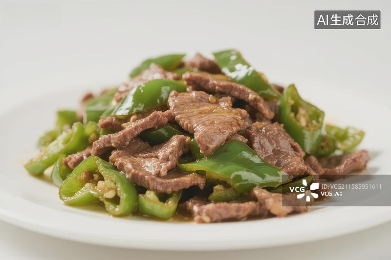 【AI数字艺术】青椒炒牛肉图片素材