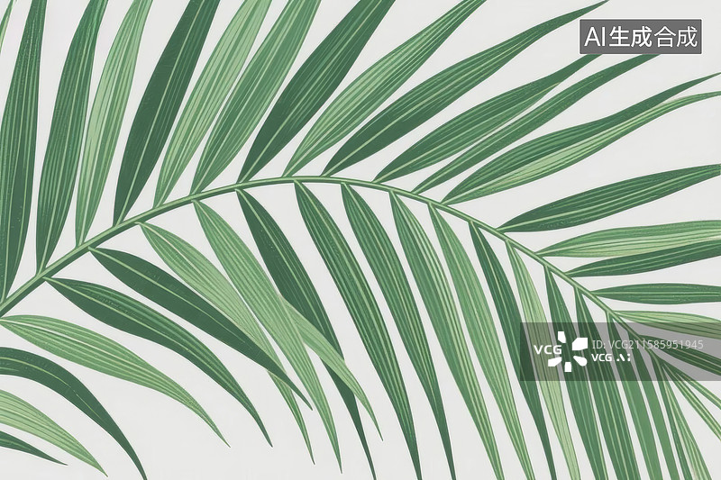 【AI数字艺术】热带棕榈叶图片素材