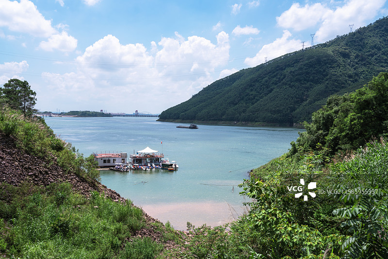 广西贵港市桂平市大藤峡水库景区美丽风光图片素材