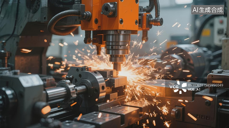 【AI数字艺术】工业机械加工图片素材
