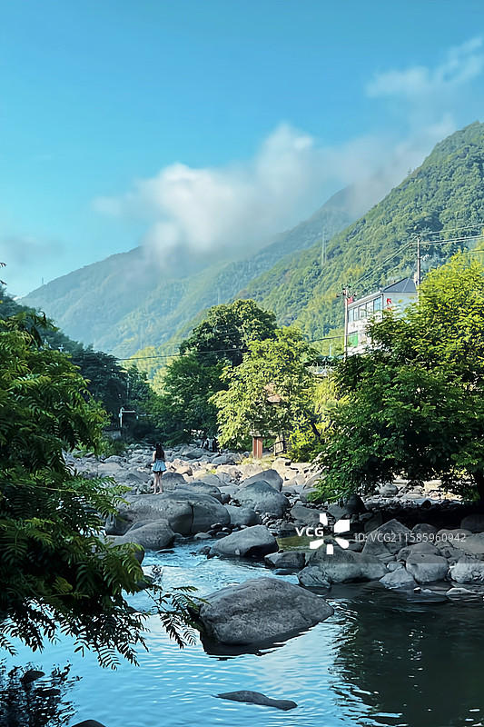 探秘衢州桃源七里景区：竹林云海、古村梯田，解锁江南最后的隐逸之地图片素材