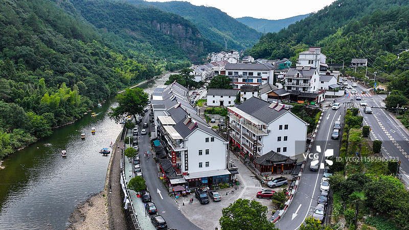 绿水青山 美丽乡村 桐庐芦茨村图片素材