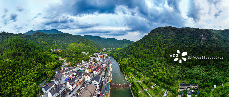 桐庐芦茨村全景图片素材