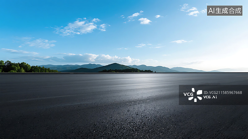 【AI数字艺术】地面 建筑 城市 无人 汽车 背景 空旷 汽车背景 停车场 蓝天 白云 柏油路 石子路图片素材