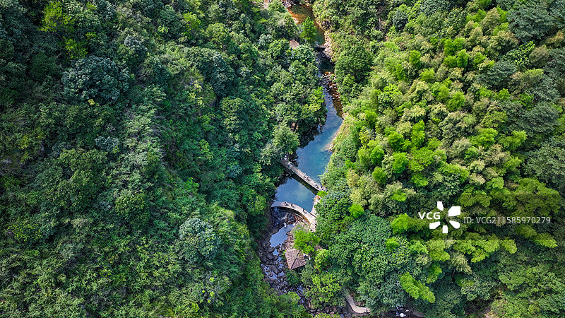 绿水青山，航拍桐庐大奇山图片素材