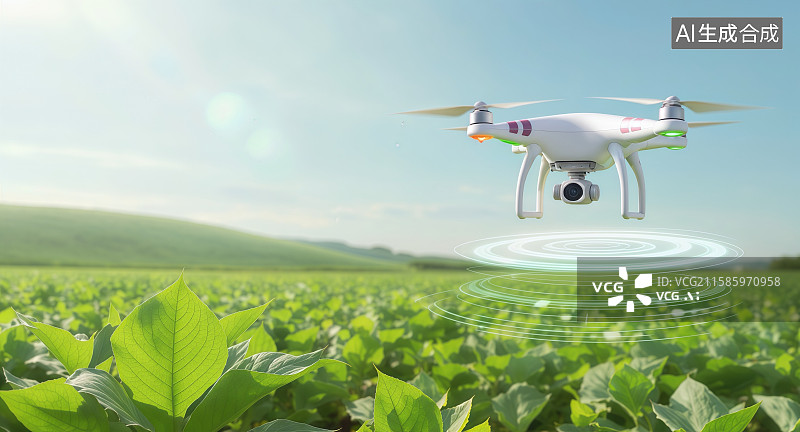【AI数字艺术】低空经济主题——智慧农业无人机图片素材