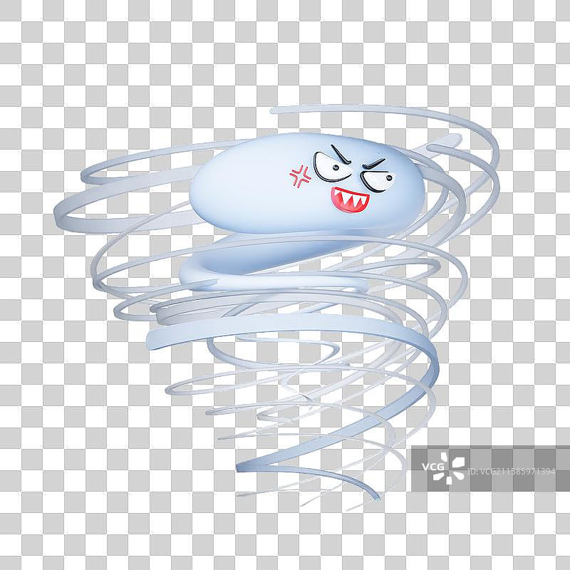 大风；龙卷风；天气拟人图片素材