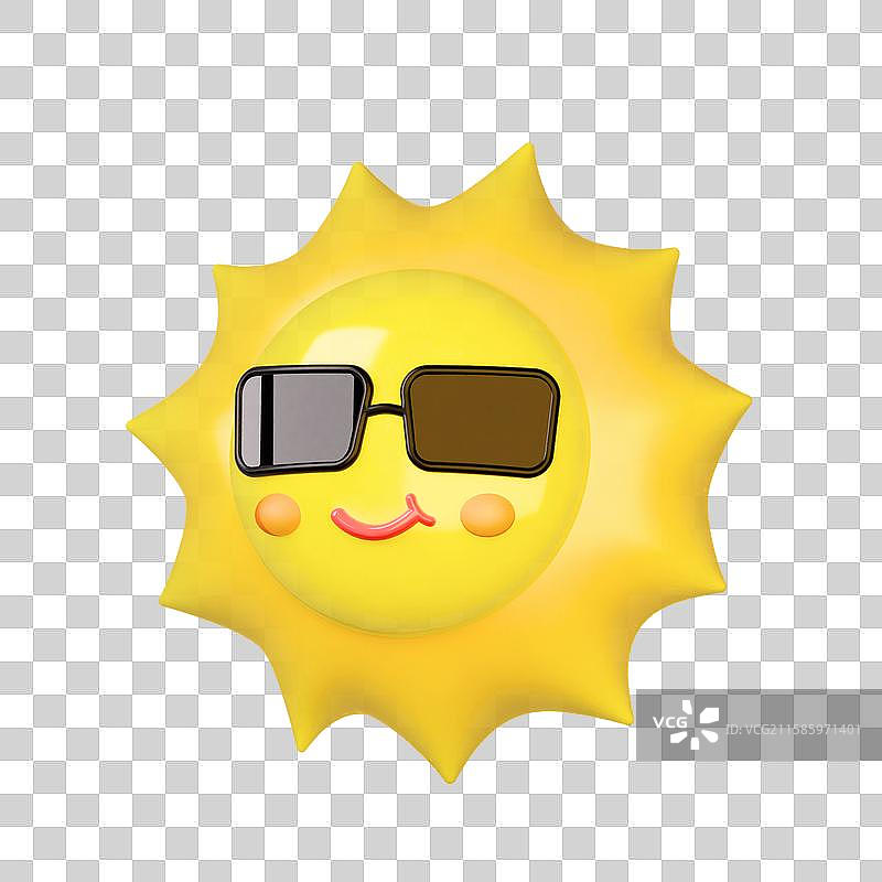 太阳；拟人；表情包图片素材