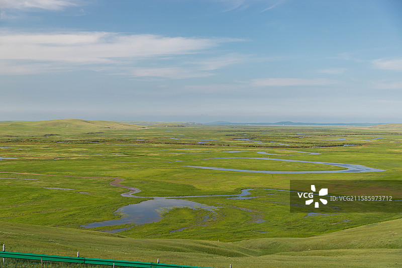 航拍呼伦贝尔186彩带河图片素材