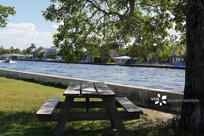 户外野餐桌图片素材