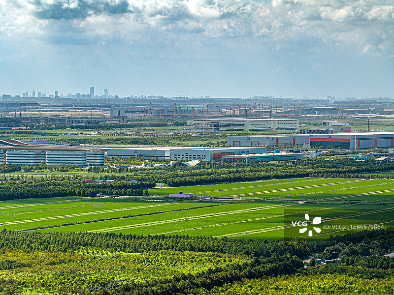 中国商飞上海飞机制造有限公司 上海浦东机场南侧大飞机产业园 大国重器 民用航空制造业标准工业厂房图片素材