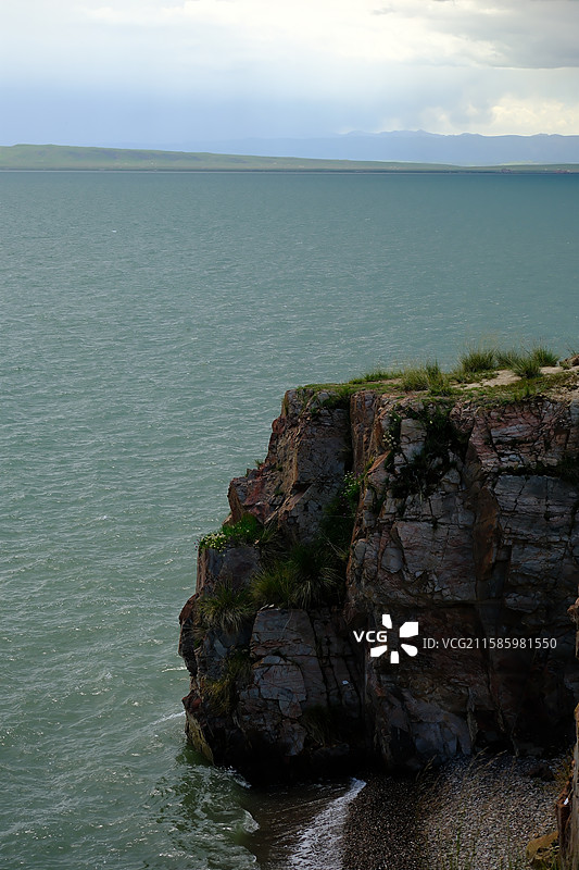 青海湖 断崖图片素材