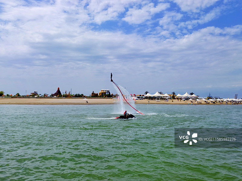 新疆巴音郭楞博湖县博斯腾湖大河口景区夏天风光图片素材