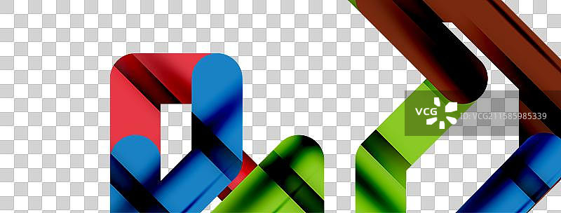 抽象背景 - 彩色线条构成图片素材