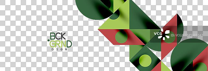 时尚的三角形、线条、圆形元素和圆圈图片素材