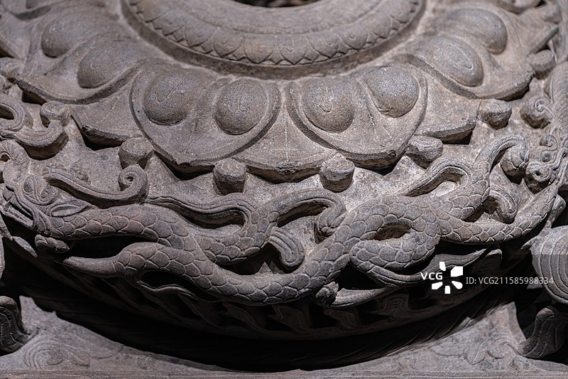 山西博物院藏北魏太和八年石雕柱础图片素材