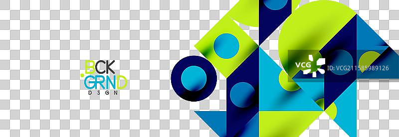 时尚的三角形、线条、圆形元素和圆圈图片素材