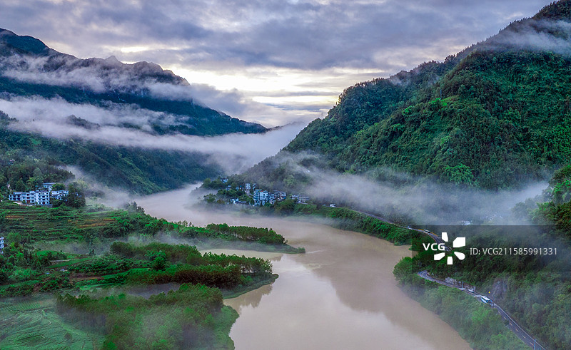 清江画廊恩施屯堡风光图片素材