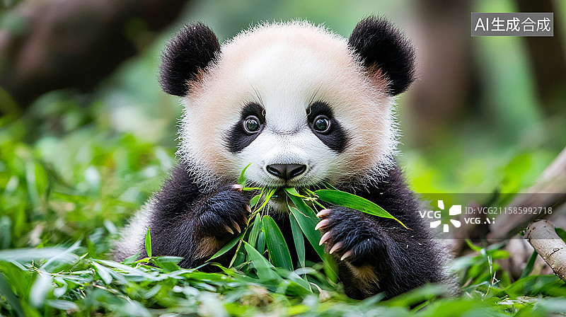 【AI数字艺术】中国可爱小熊猫图片素材