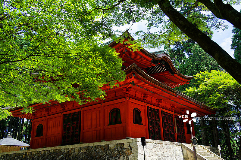 京都 比睿山延历寺 西塔 东塔图片素材