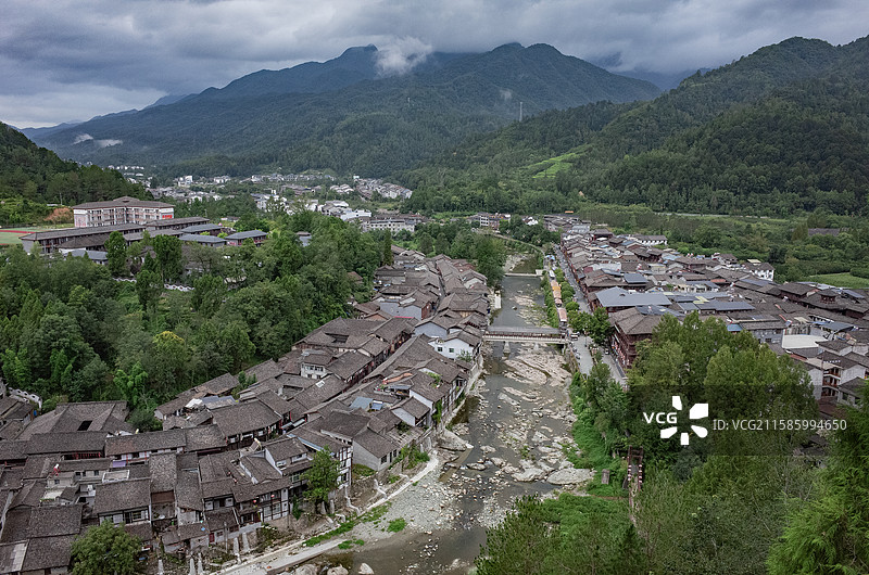 陕西省汉中宁强县青木川古镇图片素材