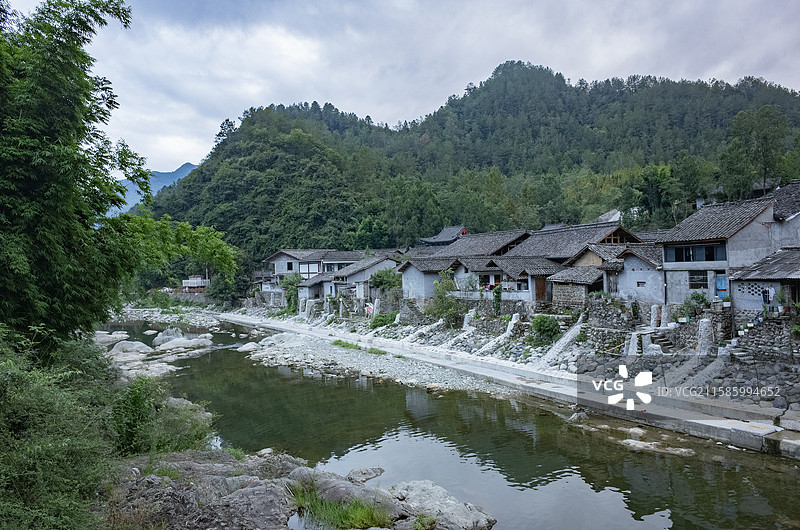 陕西省汉中宁强县青木川古镇图片素材
