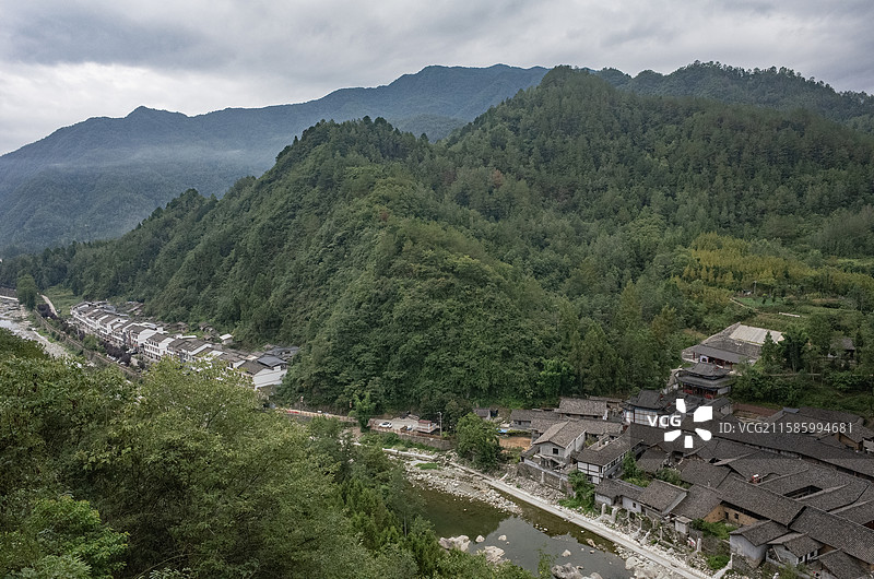 陕西省汉中宁强县青木川古镇图片素材