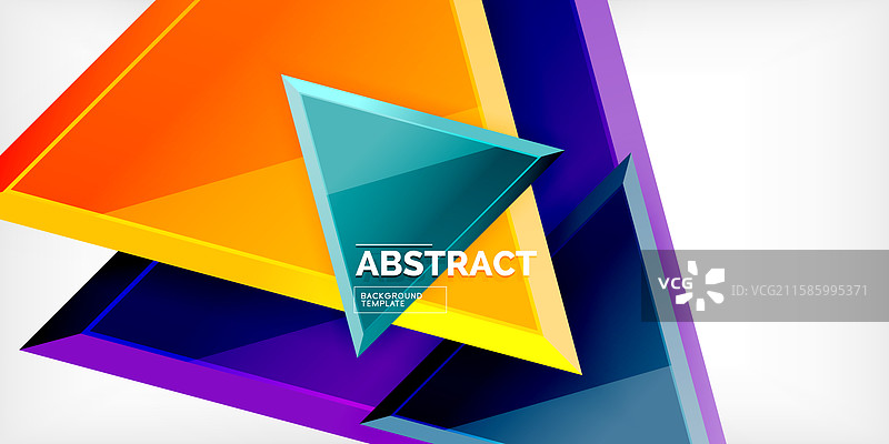 三角形玻璃形状几何抽象图形图片素材