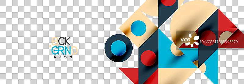 时尚的三角形、线条、圆形元素和圆圈图片素材