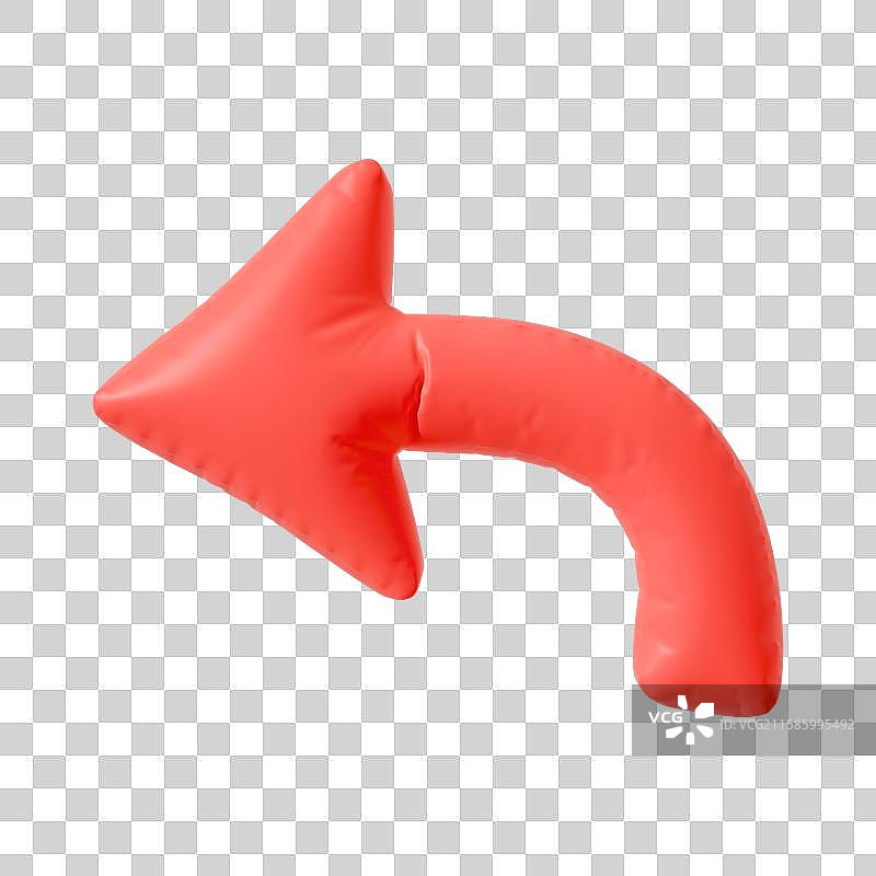 3D三维渲染红色箭头免抠元素图片素材