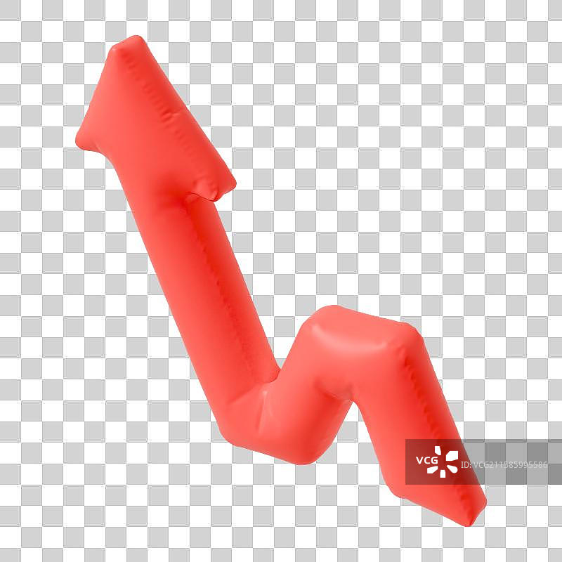 3D三维渲染红色箭头免抠元素图片素材