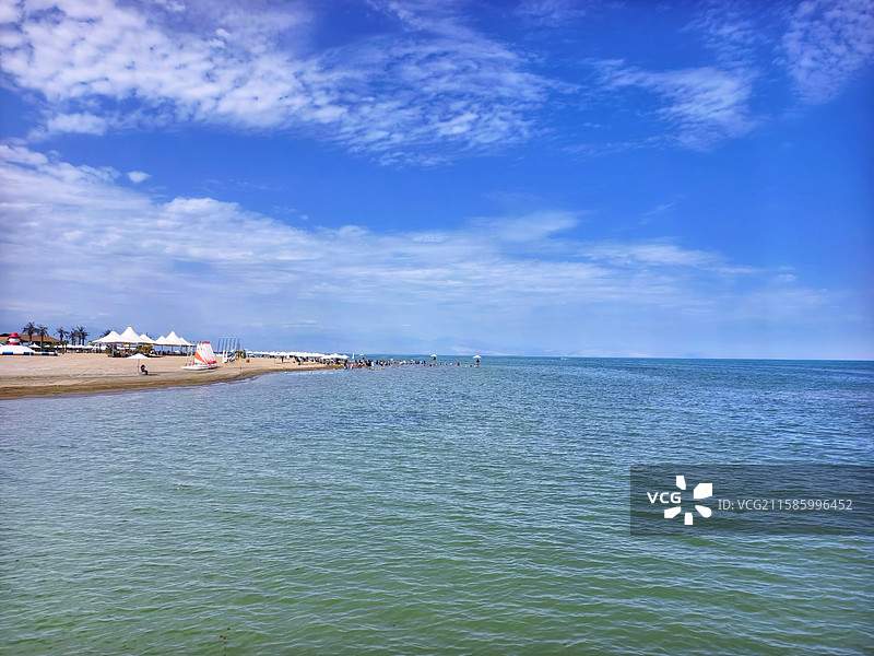 新疆巴音郭楞博湖县博斯腾湖大河口景区夏天风光图片素材