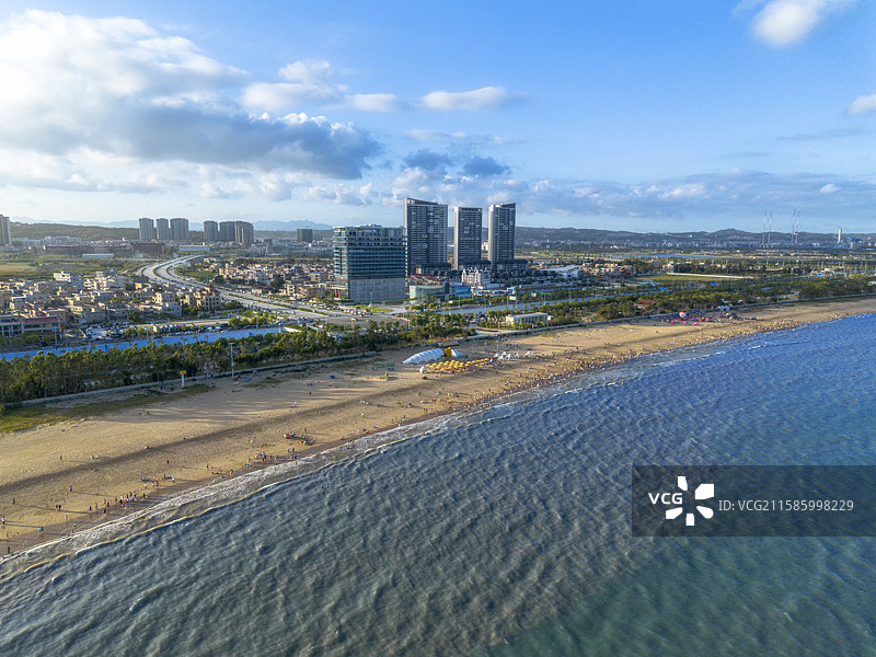 海滨城市泉州惠安玉沙湾公园风光图片素材