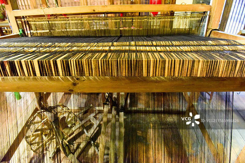 西兰卡普土家族织布土家织锦图片素材