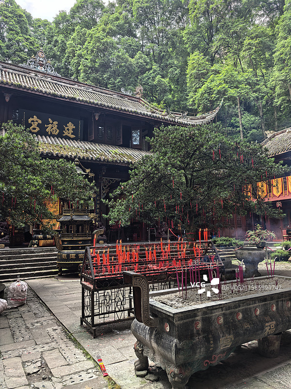四川青城山建福宫图片素材