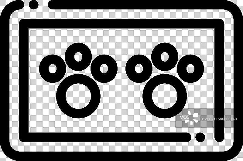 门垫图标，细线风格设计，独立展示图片素材