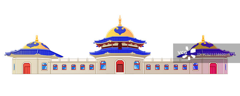 内蒙古呼和浩特成吉思汗陵图片素材