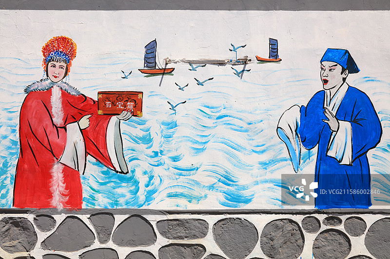 河北滦南程庄镇西胡家坡村民俗文化壁画图片素材