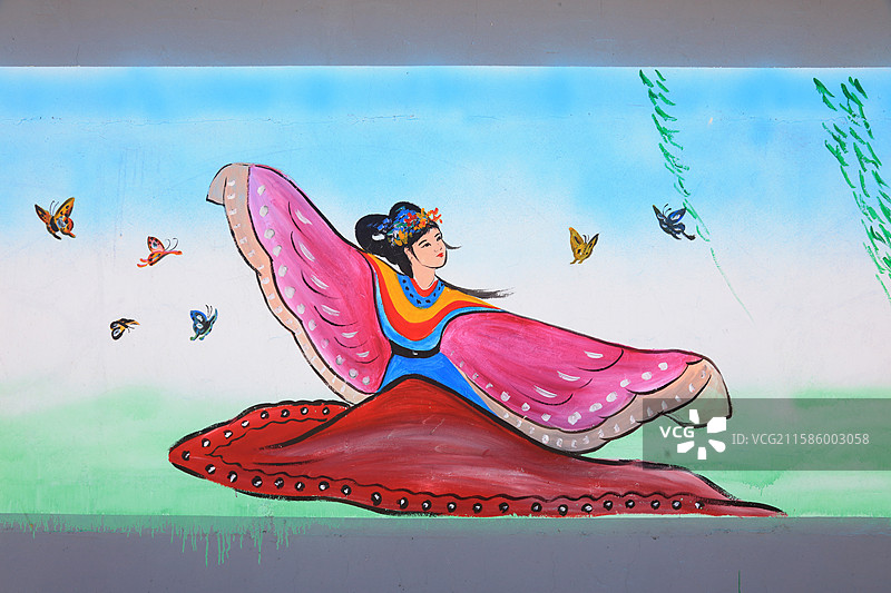 河北滦南程庄镇西胡家坡村民俗文化壁画图片素材