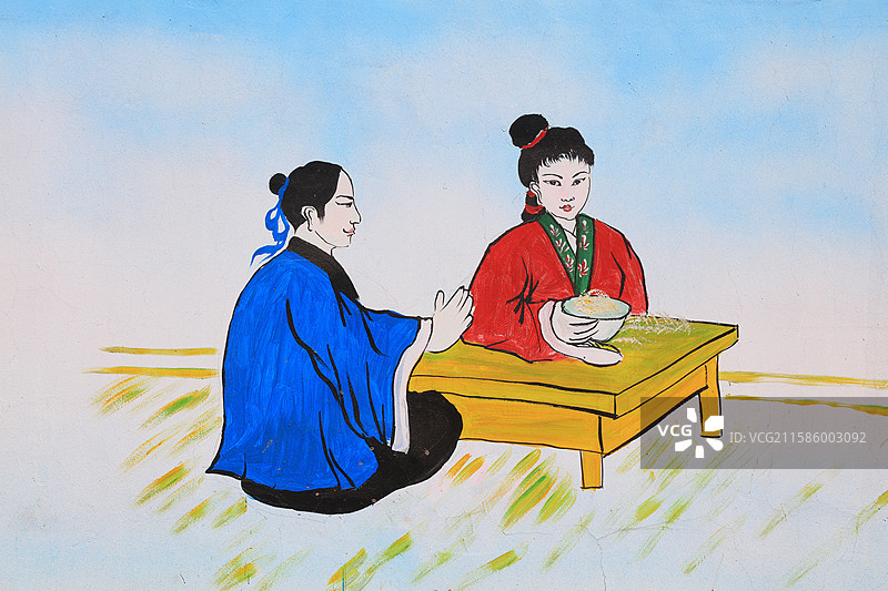 河北滦南程庄镇西胡家坡村民俗文化壁画图片素材