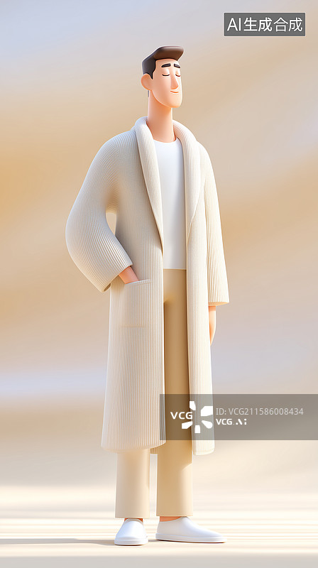 【AI数字艺术】3D男性人物形象图片素材
