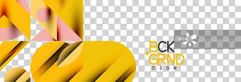 时尚的三角形、线条、圆形元素和圆圈图片素材