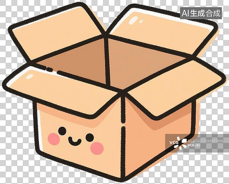 【AI数字艺术】盒子，礼物盒，纸盒，卡通，纸箱，快递盒图片素材