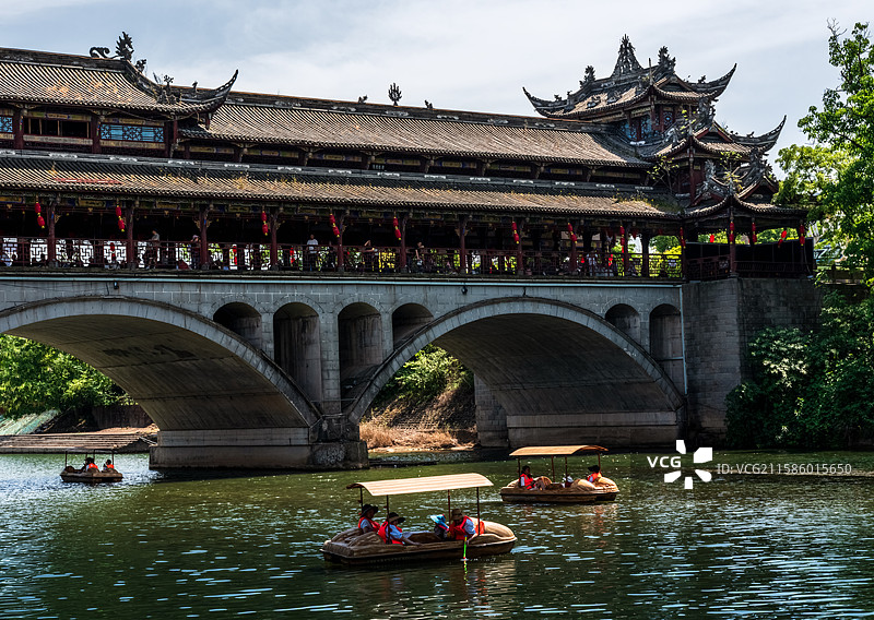 成都街子古镇瑞龙桥图片素材