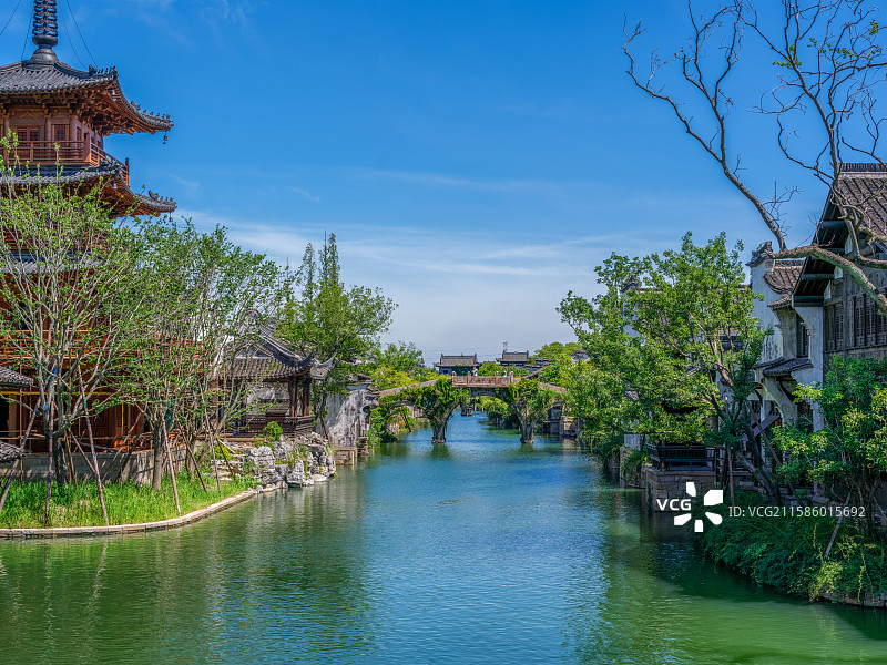 “原汁原味”乾隆年间江南水乡 ——浙江嘉兴盐官古镇潮乐之城图片素材