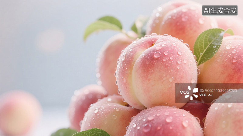 【AI数字艺术】水蜜桃图片素材