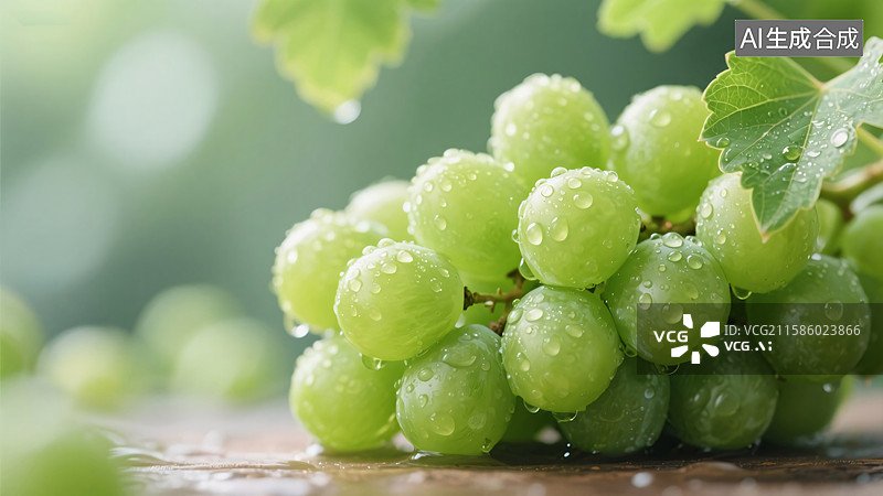 【AI数字艺术】青提鲜嫩图片素材