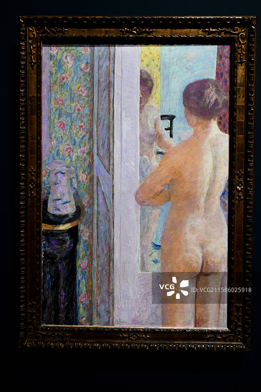 《梳妆》  皮埃尔·博纳尔  1914年   布面油画，巴黎奥赛博物馆的艺术瑰宝，浦东美术馆图片素材