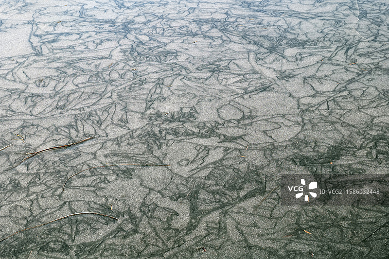 北京筒子河冬天结冰状态图片素材
