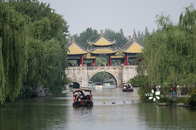 扬州瘦西湖风景区的风景图片素材